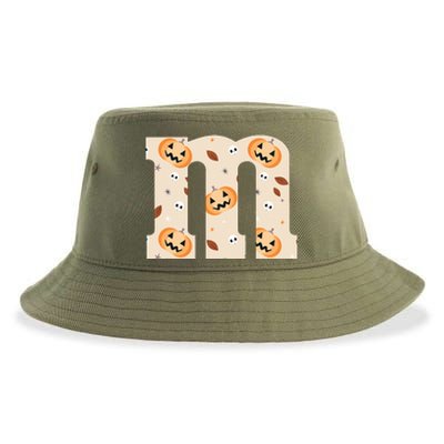 Funny Letter M Groups Halloween Team Costume Sustainable Bucket Hat