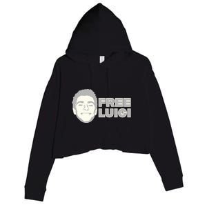 Free Luigi Mangione Release My Dude Crop Fleece Hoodie