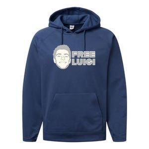 Free Luigi Mangione Release My Dude Performance Fleece Hoodie