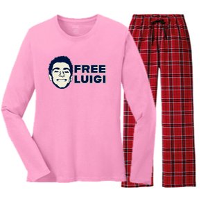 Free Luigi Mangione Release My Dude Women's Long Sleeve Flannel Pajama Set 