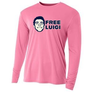 Free Luigi Mangione Release My Dude Cooling Performance Long Sleeve Crew