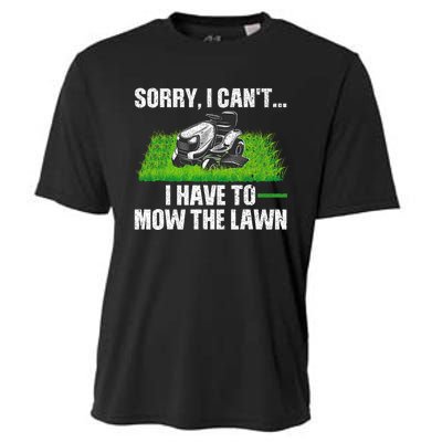 Funny Lawn Mowing For Men Women Lawn Mower Mow Mowing Cooling Performance Crew T-Shirt