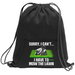 Funny Lawn Mowing For Men Women Lawn Mower Mow Mowing Sweatshirt Cinch Pack Bag