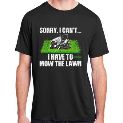 Funny Lawn Mowing For Men Women Lawn Mower Mow Mowing Adult ChromaSoft Performance T-Shirt