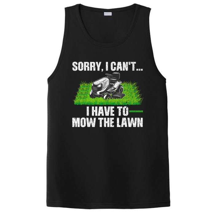 Funny Lawn Mowing For Men Women Lawn Mower Mow Mowing PosiCharge Competitor Tank