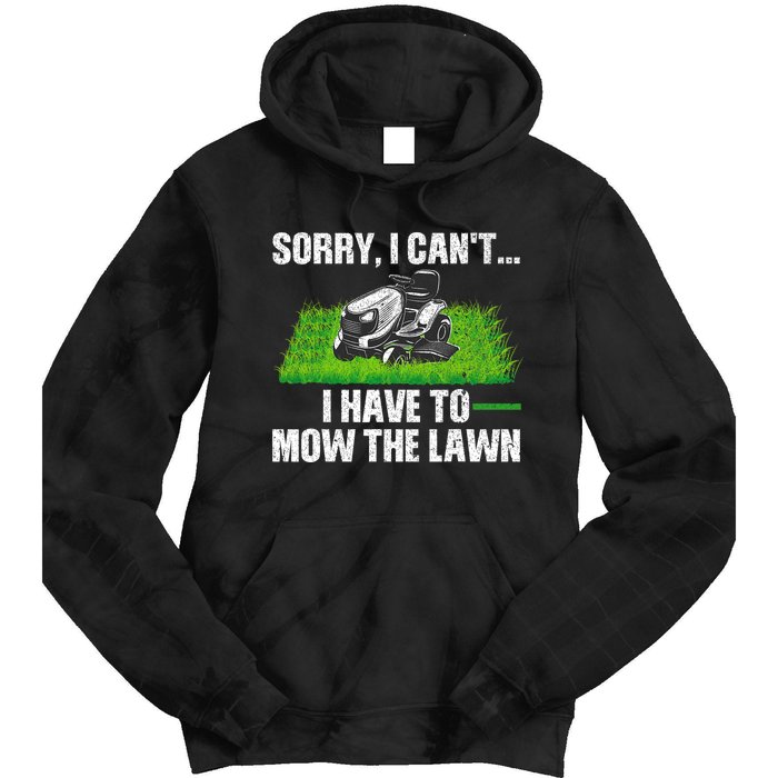 Funny Lawn Mowing For Men Women Lawn Mower Mow Mowing Tie Dye Hoodie