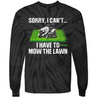 Funny Lawn Mowing For Men Women Lawn Mower Mow Mowing Tie-Dye Long Sleeve Shirt