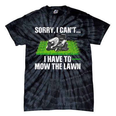 Funny Lawn Mowing For Men Women Lawn Mower Mow Mowing Tie-Dye T-Shirt