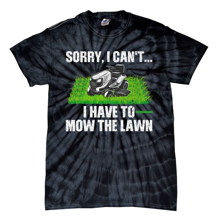 Funny Lawn Mowing For Men Women Lawn Mower Mow Mowing Tie-Dye T-Shirt