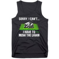 Funny Lawn Mowing For Men Women Lawn Mower Mow Mowing Tank Top