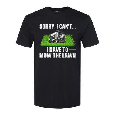 Funny Lawn Mowing For Men Women Lawn Mower Mow Mowing Softstyle CVC T-Shirt