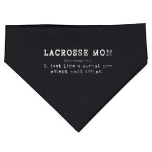 Funny Lacrosse Mom Lax Retro Definition USA-Made Doggie Bandana