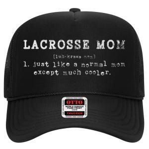 Funny Lacrosse Mom Lax Retro Definition High Crown Mesh Back Trucker Hat