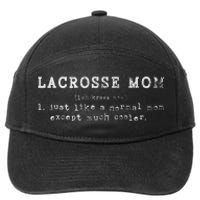 Funny Lacrosse Mom Lax Retro Definition 7-Panel Snapback Hat