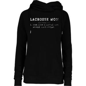 Funny Lacrosse Mom Lax Retro Definition Womens Funnel Neck Pullover Hood