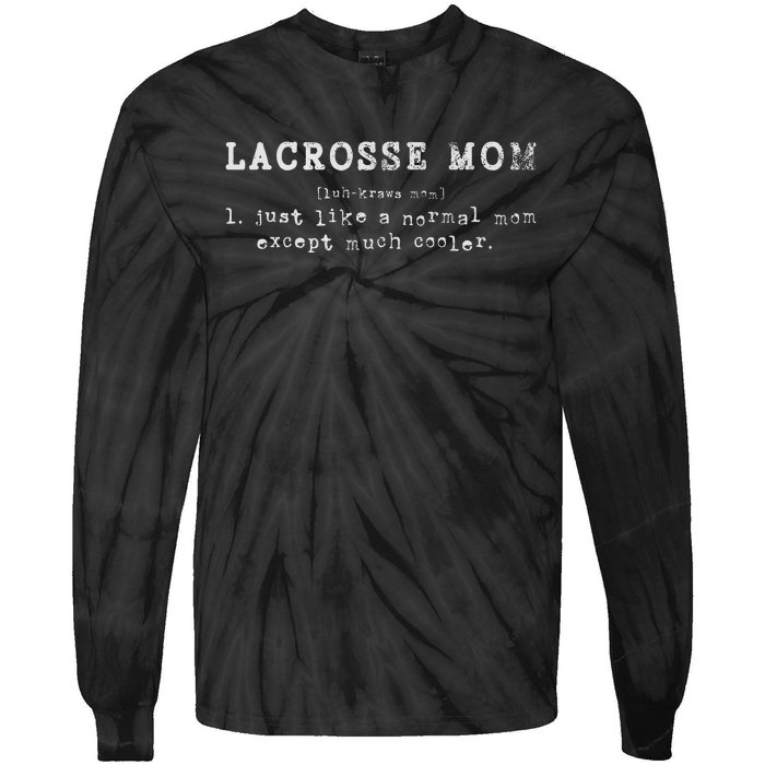 Funny Lacrosse Mom Lax Retro Definition Tie-Dye Long Sleeve Shirt