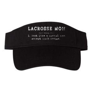 Funny Lacrosse Mom Lax Retro Definition Valucap Bio-Washed Visor