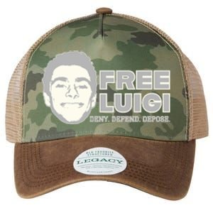 Free Luigi Mangione — Deny Defend Depose Legacy Tie Dye Trucker Hat