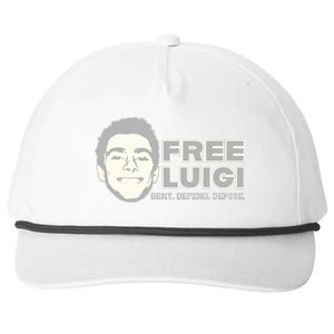 Free Luigi Mangione — Deny Defend Depose Snapback Five-Panel Rope Hat