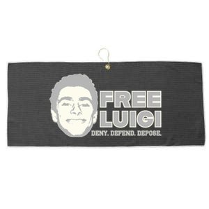 Free Luigi Mangione — Deny Defend Depose Large Microfiber Waffle Golf Towel