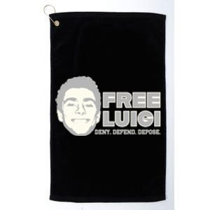 Free Luigi Mangione — Deny Defend Depose Platinum Collection Golf Towel