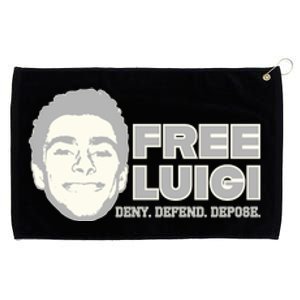 Free Luigi Mangione — Deny Defend Depose Grommeted Golf Towel