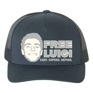 Free Luigi Mangione — Deny Defend Depose Yupoong Adult 5-Panel Trucker Hat