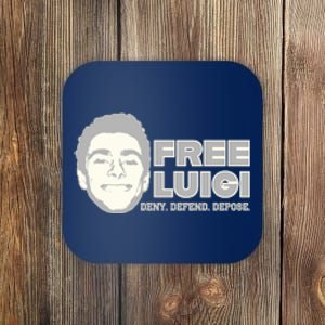 Free Luigi Mangione — Deny Defend Depose Coaster