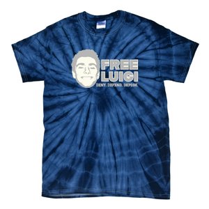 Free Luigi Mangione — Deny Defend Depose Tie-Dye T-Shirt