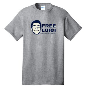 Free Luigi Mangione — Deny Defend Depose Tall T-Shirt