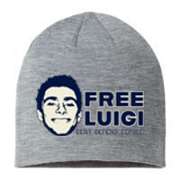 Free Luigi Mangione — Deny Defend Depose Sustainable Beanie