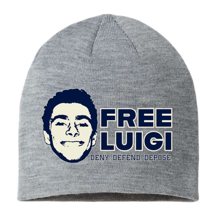 Free Luigi Mangione — Deny Defend Depose Sustainable Beanie