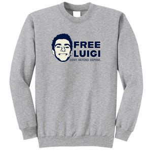 Free Luigi Mangione — Deny Defend Depose Tall Sweatshirt