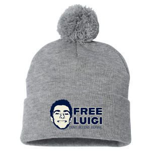 Free Luigi Mangione — Deny Defend Depose Pom Pom 12in Knit Beanie