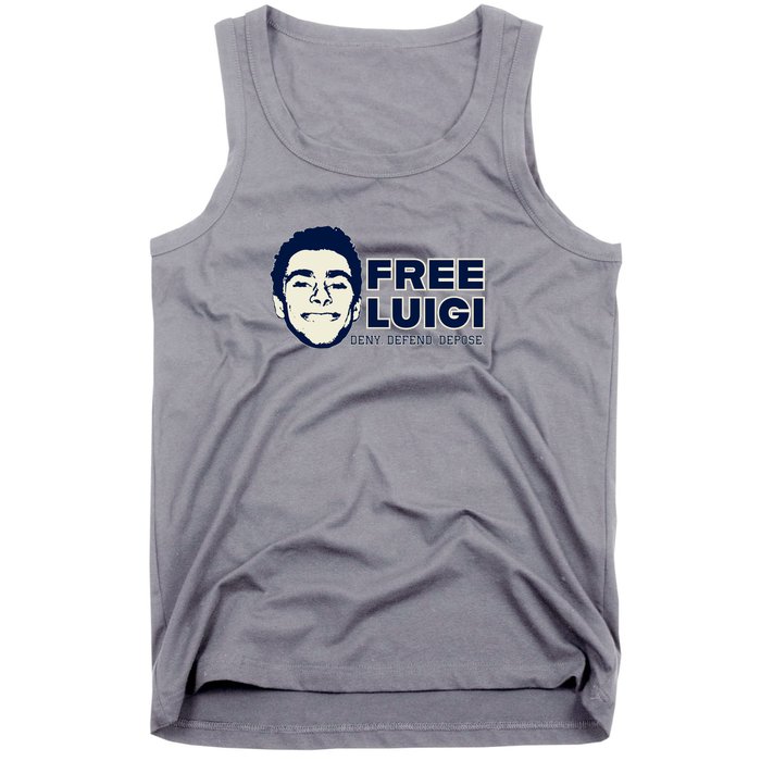 Free Luigi Mangione — Deny Defend Depose Tank Top