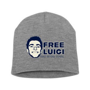 Free Luigi Mangione — Deny Defend Depose Short Acrylic Beanie