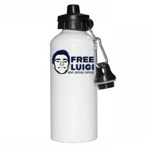 Free Luigi Mangione — Deny Defend Depose Aluminum Water Bottle