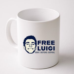 Free Luigi Mangione — Deny Defend Depose Coffee Mug