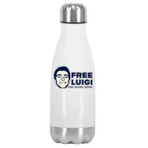 Free Luigi Mangione — Deny Defend Depose Stainless Steel Insulated Water Bottle