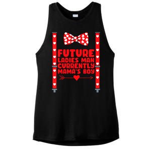 Future Ladies Man Currently Mama's Boy Ladies PosiCharge Tri-Blend Wicking Tank