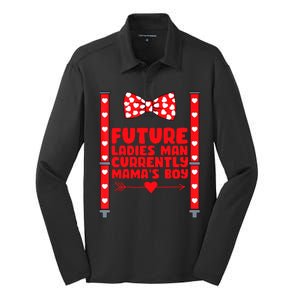 Future Ladies Man Currently Mama's Boy Silk Touch Performance Long Sleeve Polo