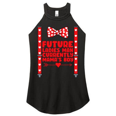 Future Ladies Man Currently Mama's Boy Women's Perfect Tri Rocker Tank