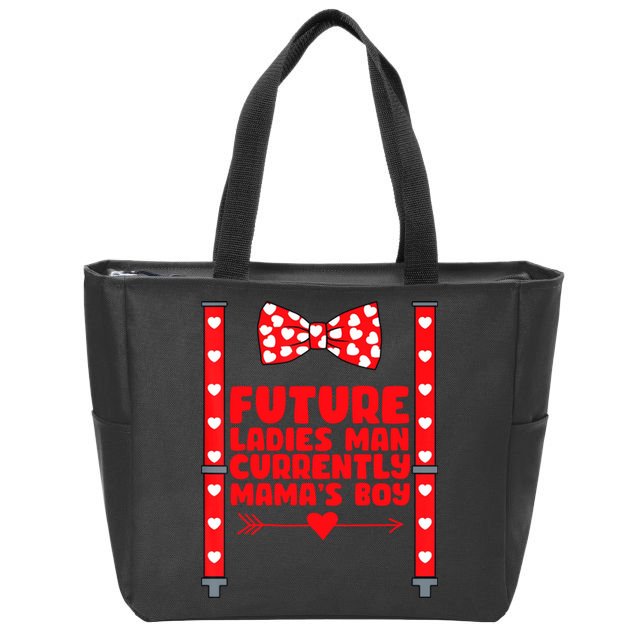Future Ladies Man Currently Mama's Boy Zip Tote Bag