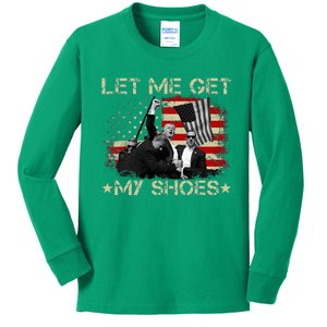 Funny Let Me Get My Shoes Kids Long Sleeve Shirt