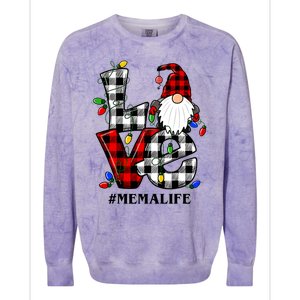 Funny Love Mema Gnomes Christmas Mema Life Colorblast Crewneck Sweatshirt