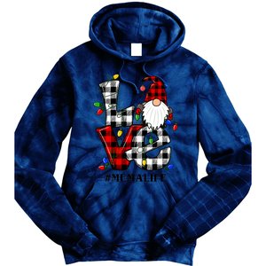 Funny Love Mema Gnomes Christmas Mema Life Tie Dye Hoodie