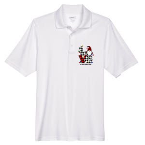 Funny Love Mema Gnomes Christmas Mema Life Men's Origin Performance Pique Polo