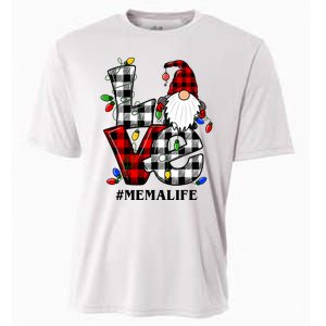 Funny Love Mema Gnomes Christmas Mema Life Cooling Performance Crew T-Shirt