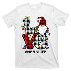 Funny Love Mema Gnomes Christmas Mema Life T-Shirt