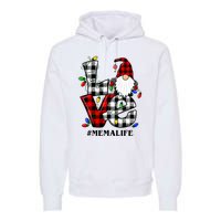 Funny Love Mema Gnomes Christmas Mema Life Premium Hoodie